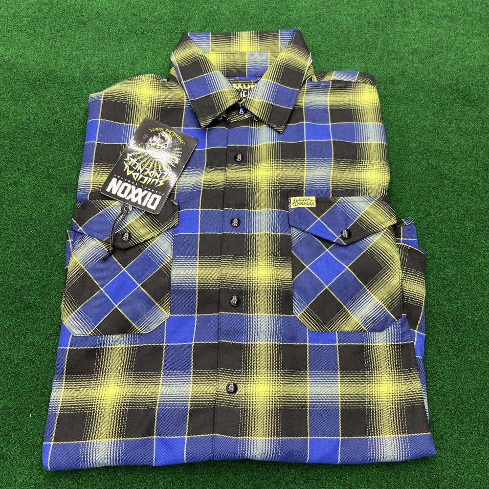 Dixxon Suicidal Tendencies Adrenaline Addict Limited Ed Flannel Shirt Mens L New
